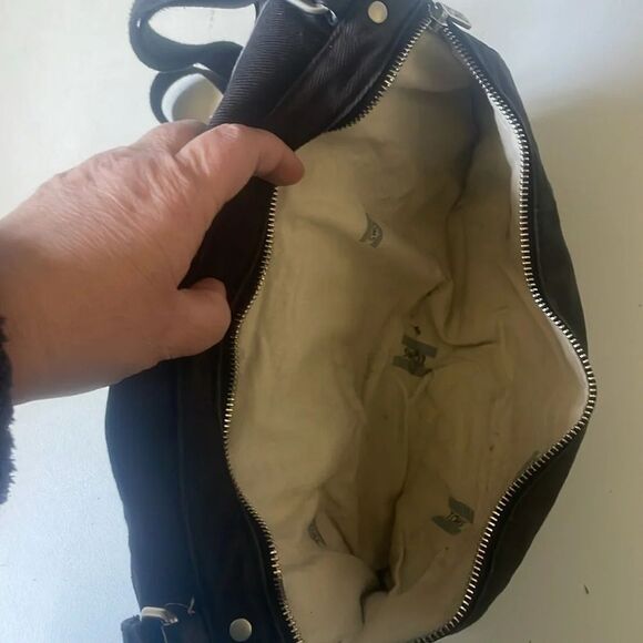 Toms black and white canvas crossbody purse bag - Picture 6 of 10